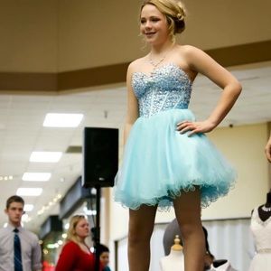 Light blue Homecoming dress
